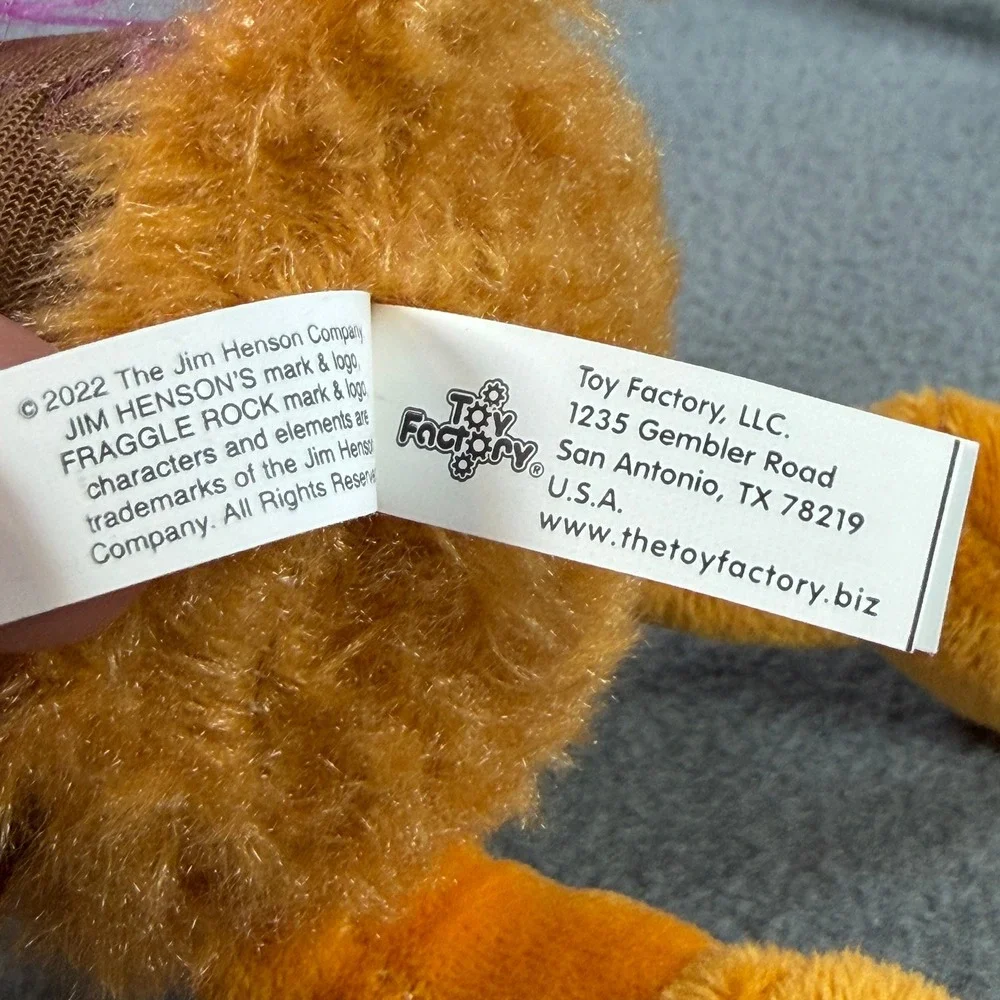 Fraggle Rock Gobo Plush Jim Henson Toy Factory Orange Pink Hair 2022 NWT - Picture 6 of 6